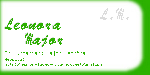 leonora major business card