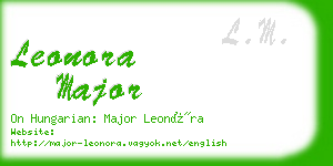 leonora major business card